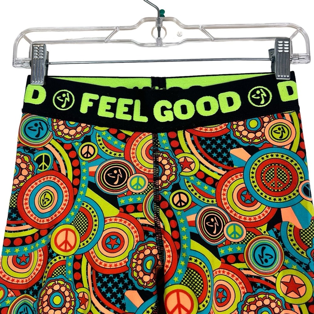 Zumba Wear Leggings Women Size XS Multicolor Hippie Peach - Feel Good Dance Good - Picture 2 of 11